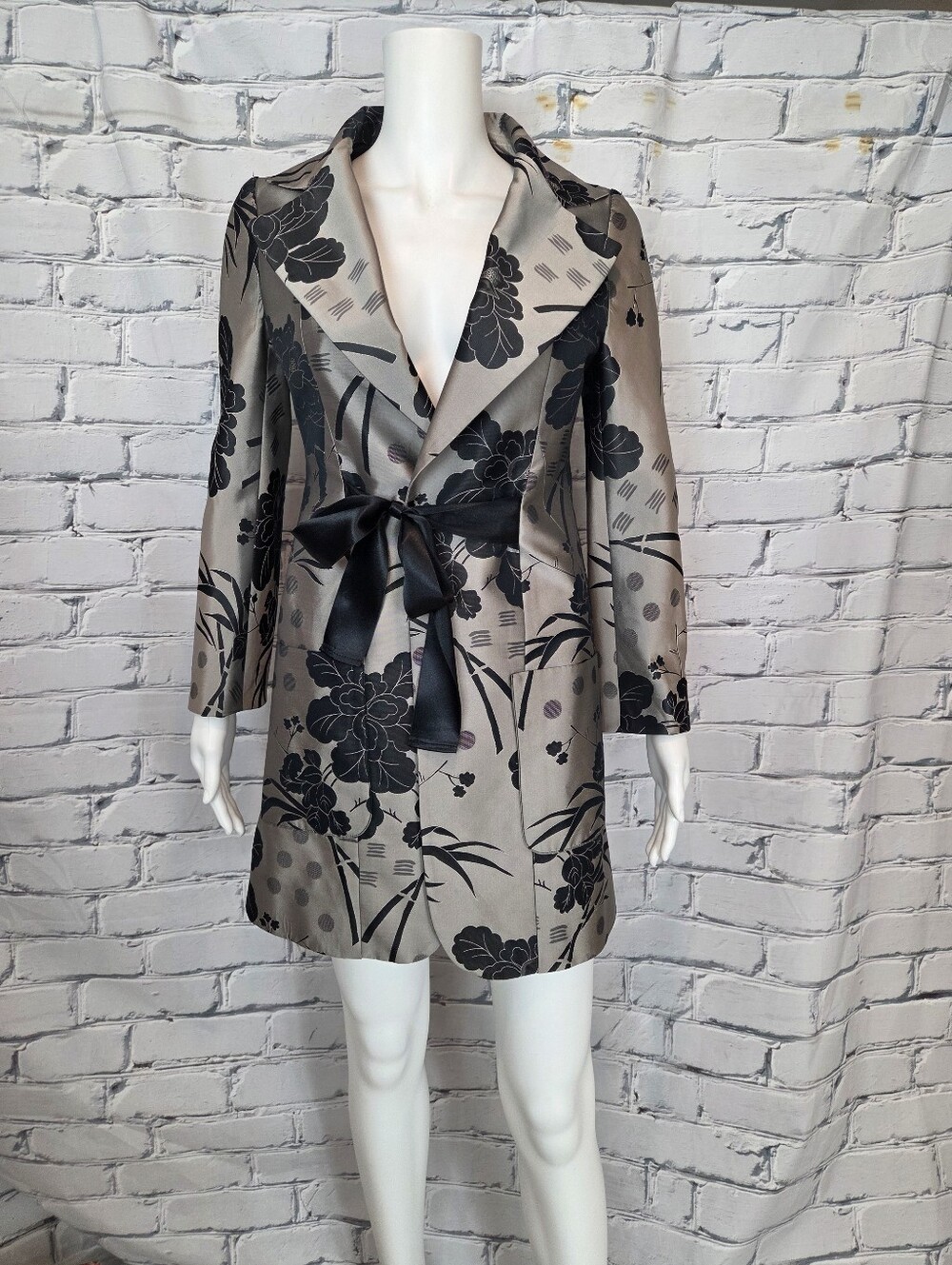 Marie Saint Pierre Gray Floral Jacket